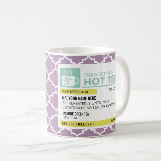 カスタムなモノグラムが付いているおもしろいな規定の熱い茶 コーヒーマグカップ (正面右)