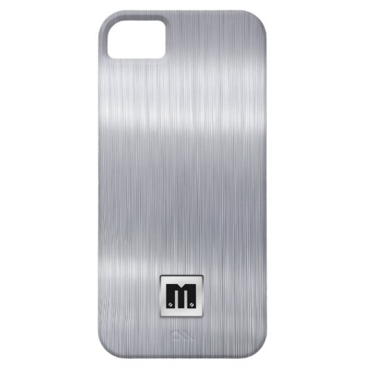 カスタムなモノグラムが付いているのどによってブラシをかけられるアルミニウム Case-Mate iPhoneケース (裏面)