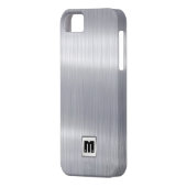 カスタムなモノグラムが付いているのどによってブラシをかけられるアルミニウム Case-Mate iPhoneケース (裏面左)