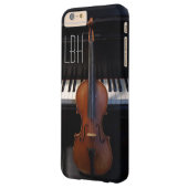 カスタムなモノグラムが付いているバイオリンそしてピアノキーボード Case-Mate iPhoneケース (裏面左)