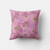 カスタムなモノグラムが付いている甘いピンクの花 クッション (裏面)