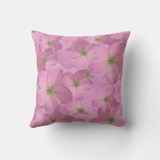 カスタムなモノグラムが付いている甘いピンクの花 クッション (裏面)