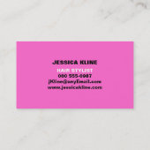 カスタムなモノグラムのピンク 名刺 (裏面)