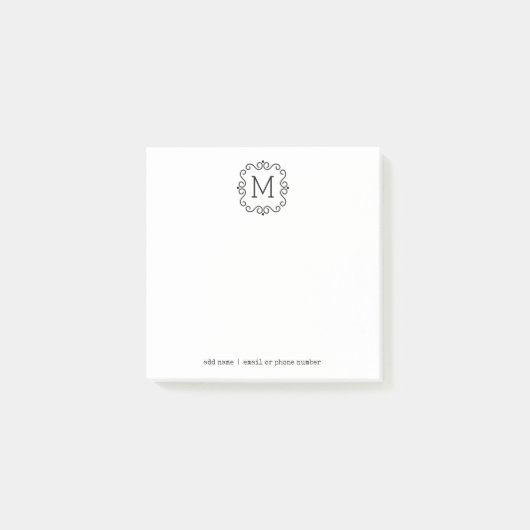 カスタムなモノグラムの後it®ノート ポストイット (正面)