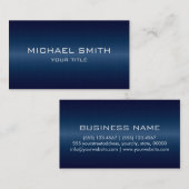 カスタムなモノグラムの濃紺のステンレス鋼の金属 名刺 (正面/裏面)