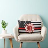 カスタムなモノグラムの火の救助のマルタ十字の記号 ランバークッション (椅子)