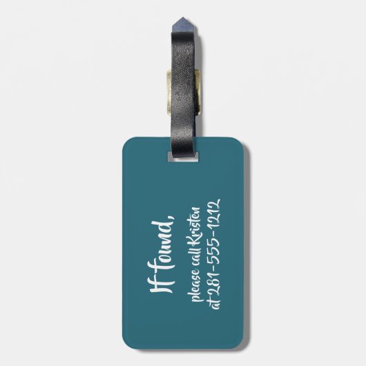 カスタムなモノグラムの熱帯Monsteraの葉の緑の草木 ラゲッジタグ (裏面縦)