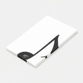 カスタムなモノグラムの白黒音符 ポストイット (アングル)