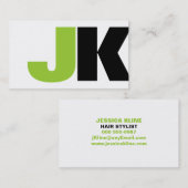 カスタムなモノグラムの白 名刺 (正面/裏面)