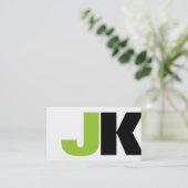 カスタムなモノグラムの白 名刺 (スタンド正面)