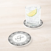 カスタムなモノグラムの結婚式 コースター (側面)
