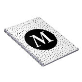 カスタムなモノグラムの落書きの点のノート ノートブック (右側)