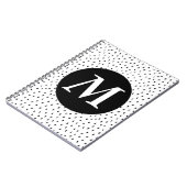 カスタムなモノグラムの落書きの点のノート ノートブック (左側)