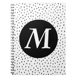 カスタムなモノグラムの落書きの点のノート ノートブック