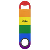 カスタムなモノグラムの虹の旗の栓抜き スピード栓抜き (正面)