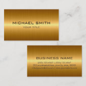 カスタムなモノグラムの金ゴールドのステンレス鋼の金属 名刺 (正面/裏面)