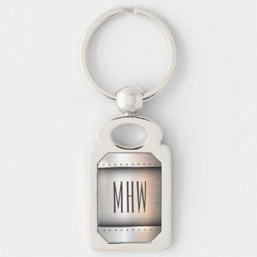 カスタムなモノグラムの金属の一見のキーホルダー キーホルダー (正面)