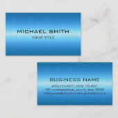 カスタムなモノグラムの青いステンレス鋼の金属 名刺 (正面/裏面)