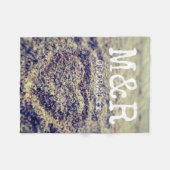 カスタムなモノグラムのinstagramの写真のフリースブランケット フリースブランケット (正面(横))