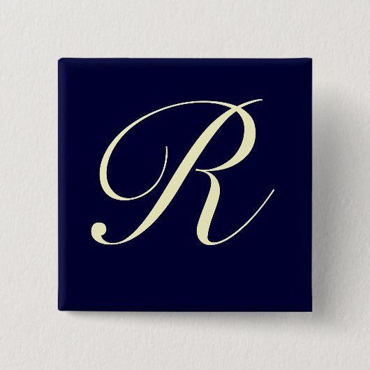 カスタムなモノグラムボタン 缶バッジ (正面)