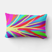 カスタムなモノグラム鮮やかな色の絵筆の打撃 ランバークッション (裏面)