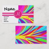 カスタムなモノグラム鮮やかな色の絵筆の打撃 名刺 (正面/裏面)