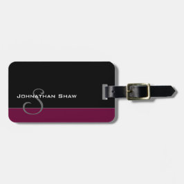 カスタムなモノグラム5 (バーガンディ) ラゲッジタグ