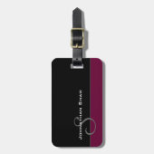 カスタムなモノグラム5 (バーガンディ) ラゲッジタグ (正面縦)