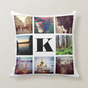 カスタムなモノグラム8のInstagramの写真の枕 クッション