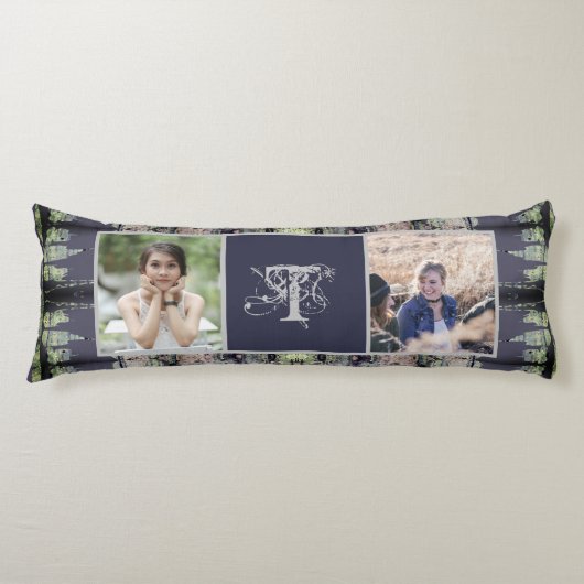 カスタムなモノグラムSteampunk 2つの写真 ボディピロー (正面)