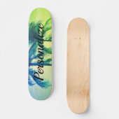 カスタムなヤシの木の写真のデザインのスケートボードのデッキ スケートボード (正面)