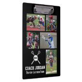 カスタムなラクロスの写真のコラージュのチームプレーヤーの名前 クリップボード (右)