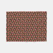 カスタムなリスおよび秋の葉パターン フリースブランケット (正面(横))