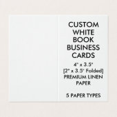 カスタムなリネン本は2"折りました名刺をx 3.5" 名刺 (外部フラット)