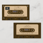 カスタムなレトロのカセットテープDJの名刺 名刺 (正面/裏面)