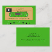 カスタムなレトロのカセットテープDJの名刺 名刺 (正面/裏面)