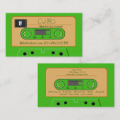 カスタムなレトロのカセットテープDJの名刺 名刺 (正面/裏面)