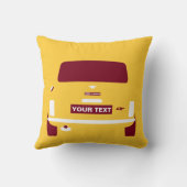 カスタムなレトロのクラシックな小型Clubmanを個人化して下さい クッション (裏面)