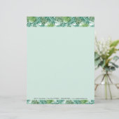 カスタムなレトロのシックな熱帯緑のシュロの葉 レターヘッド (スタンド正面)