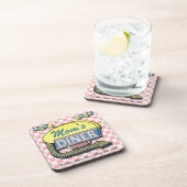 カスタムなレトロの50年代の"お母さんのダイナー"の印: 母の日 コースター (右側)