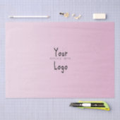 カスタムなロゴと淡いピンクのエレガントな勾配 薄葉紙 (クラフト)