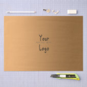 カスタムなロゴと金エレガントな勾配 薄葉紙 (クラフト)