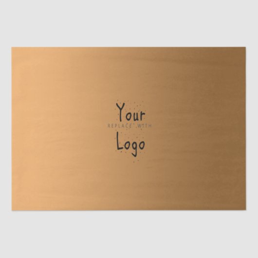 カスタムなロゴと金エレガントな勾配 薄葉紙 (正面)