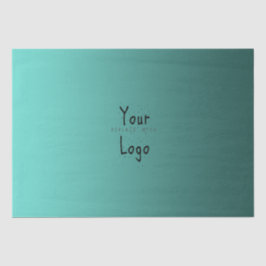 カスタムなロゴのエレガントな勾配のティール（緑がかった色）の緑 薄葉紙