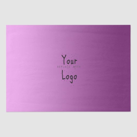 カスタムなロゴのエレガントな勾配のピンク 薄葉紙 (正面)
