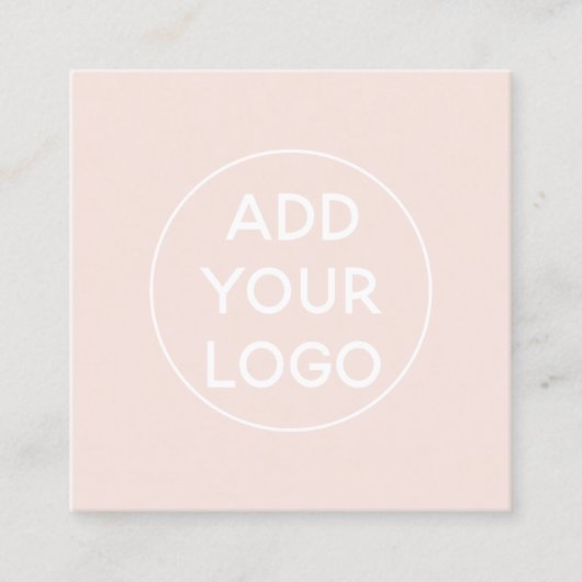 カスタムなロゴのモダンでシンプルな赤面のピンクを加えて下さい スクエア名刺 (正面)