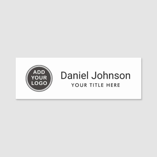 カスタムなロゴビジネススタッフ職員色 名札 (正面)