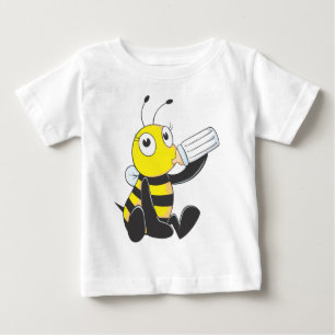 カスタムなワイシャツ: 幸せなベビーの蜂のワイシャツ ベビーTシャツ