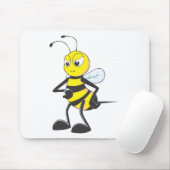 カスタムなワイシャツ: 待っている苛立たせられた蜂のワイシャツ マウスパッド (マウス)