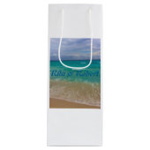 カスタムなワインのギフト袋のビーチ結婚式 ワインギフトバッグ (正面)